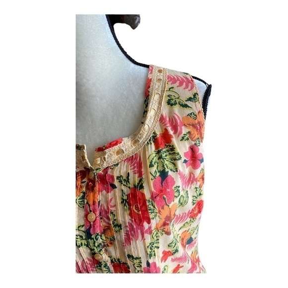 WHITE STAG-BUTTON FRONT SLEEVELESS TOP-SIZE SMALL 4/6 - Picture 4 of 8